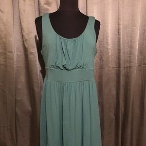 Cotton dress in soft teal